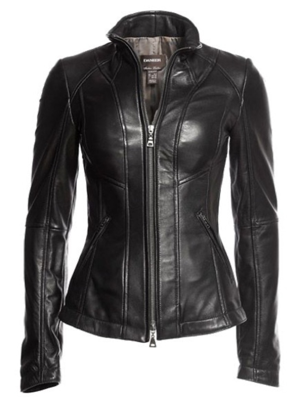 Danier Black Women's Leather Zip Jacket